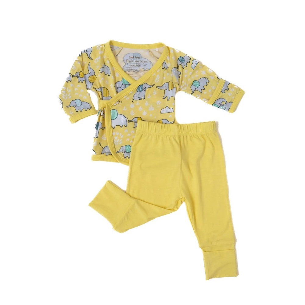 Little Sleepies Yellow Elephant Crossover set 0-3 month- NIB/NWT